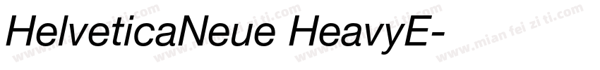 HelveticaNeue HeavyE字体转换